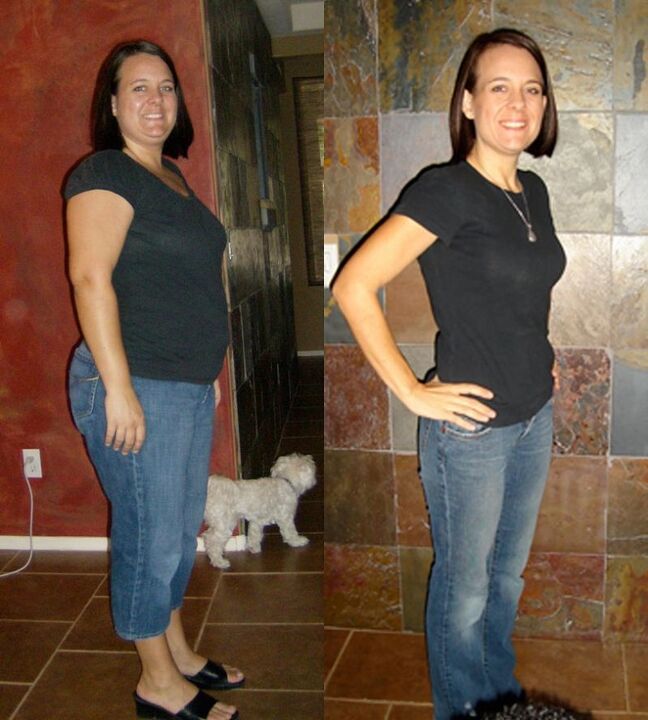 Το αποτέλεσμα μιας γυναίκας που χάνει βάρος σε εβδομαδιαία δίαιτα 5 κιλών με φαγόπυρο